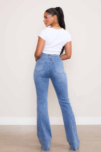 Square Pocket Bootcut Jeans