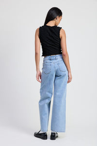 LAYERED STRAIGHT LEG DENIM PANT