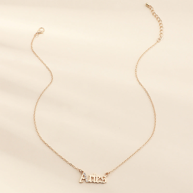 Fashion Twelve Constellation Necklace