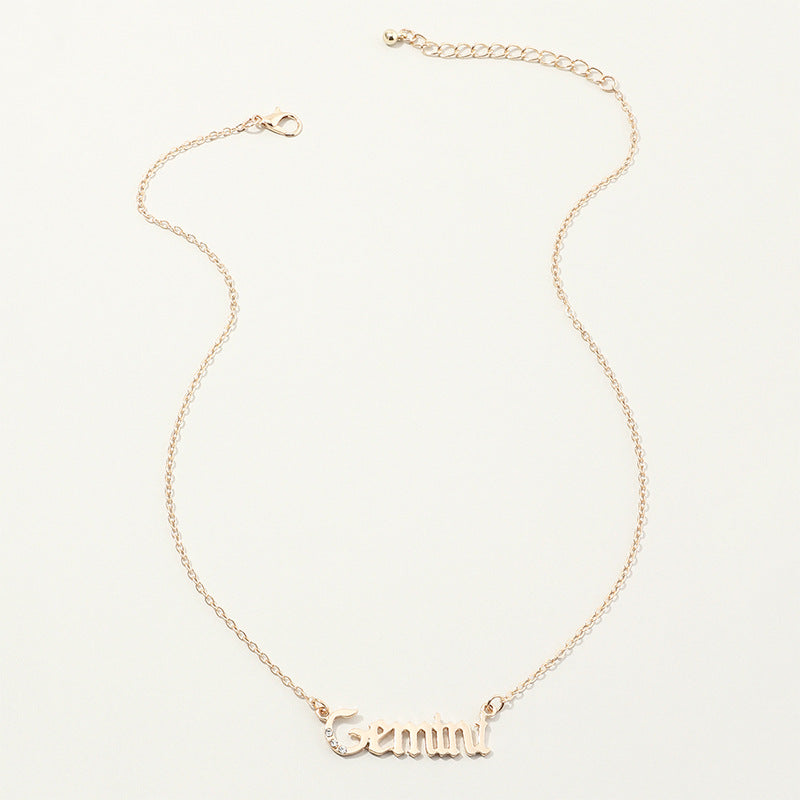 Fashion Twelve Constellation Necklace